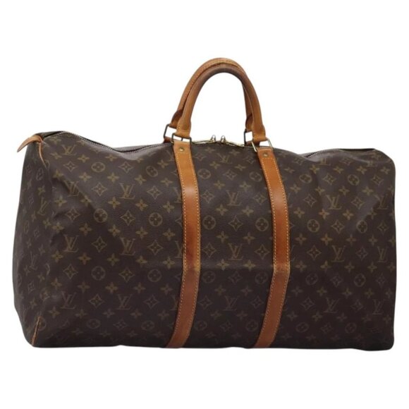 LOUIS VUITTON Monogram Keepall 55 Boston Bag M41424 LV Auth 124439 - Picture 1 of 16